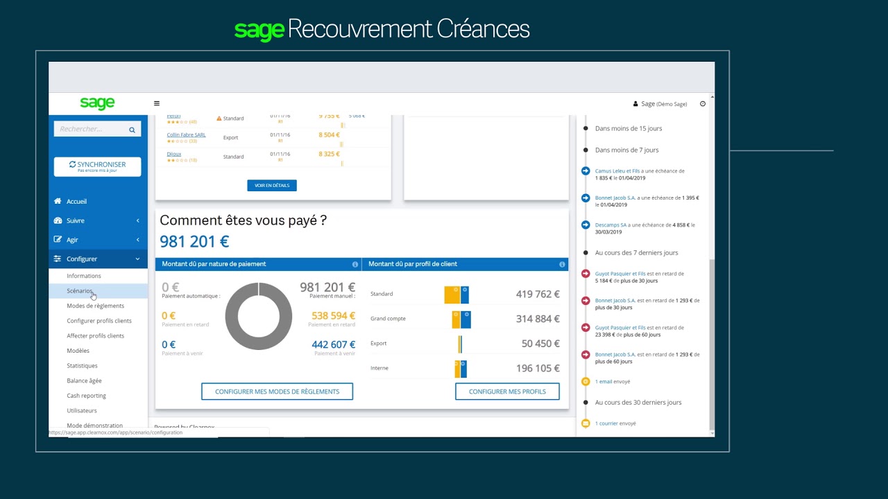 CIDFP - Formation Sage : Gestion du Recouvrement Client