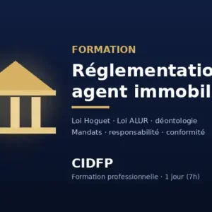 Formation réglementation agent immobilier