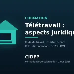 Formation télétravail aspects juridiques